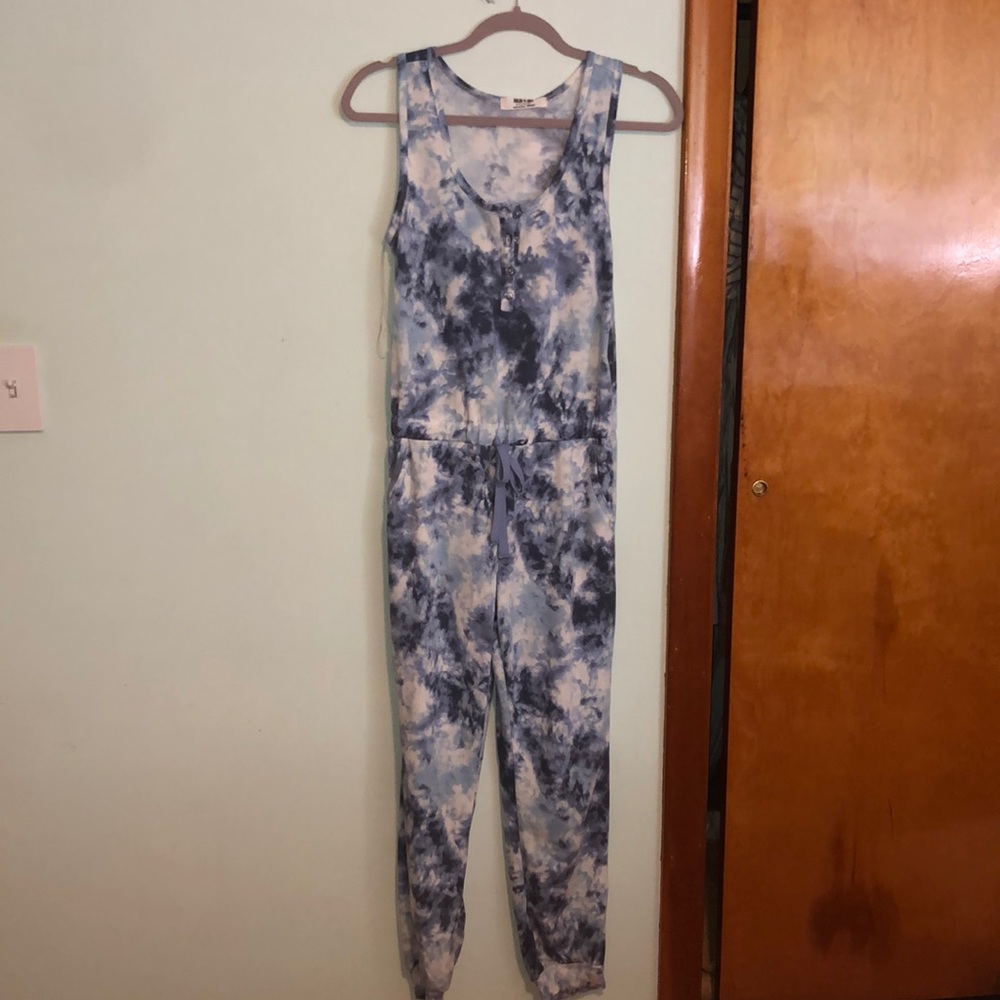 Blue Tie Dye Jumpsuit